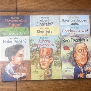9 Children's “Who Was” Educational Book Set